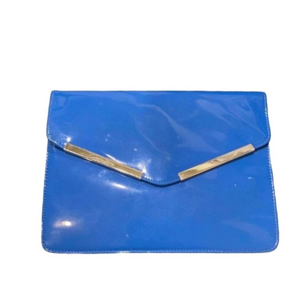 Nicki Minaj Envelope Clutch in Royal Blue with Gold Accents
